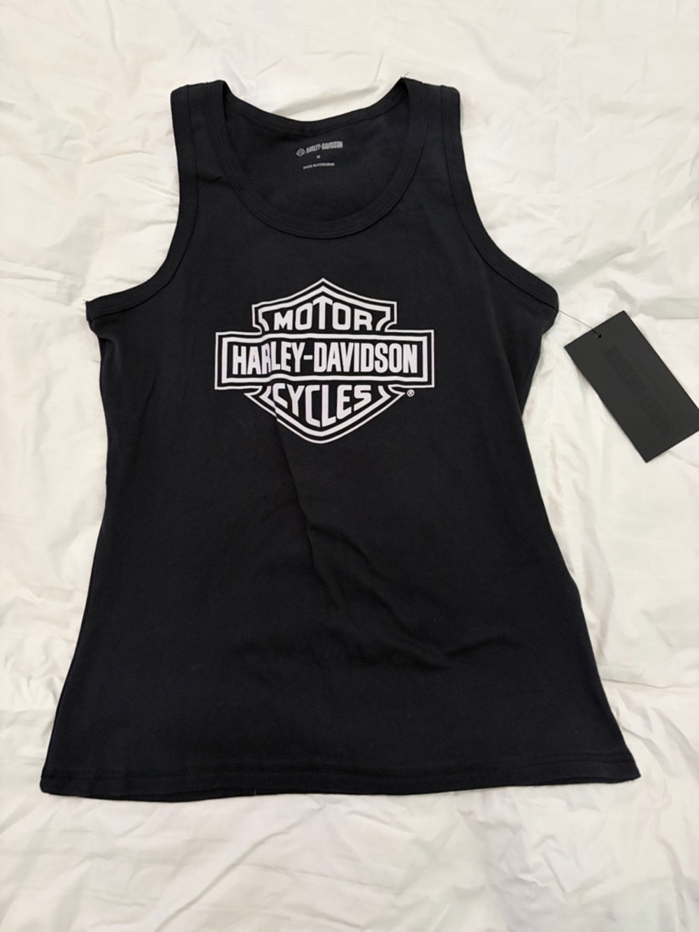 Harley-Davidson Black Tank with White Shield Logo